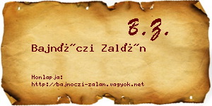 Bajnóczi Zalán névjegykártya